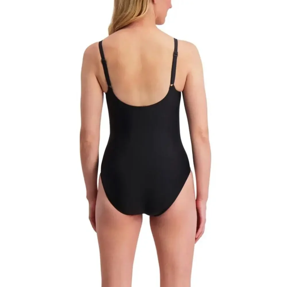 DKNY Classic Black Swimsuit one piece size M - Picture 2 of 4